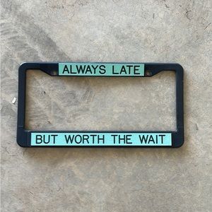 License plate frame